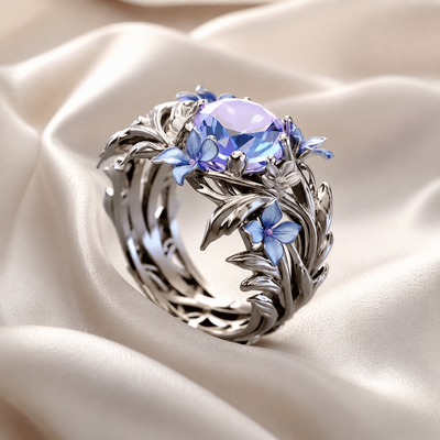 Hand-Painted Enamel Ring