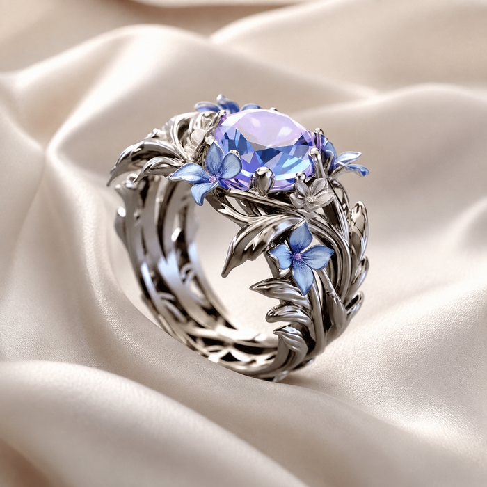 Hand-Painted Enamel Ring