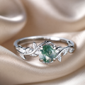 Moss Agate & Aquamarine Ring