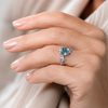 Moss Agate & Aquamarine Ring 2