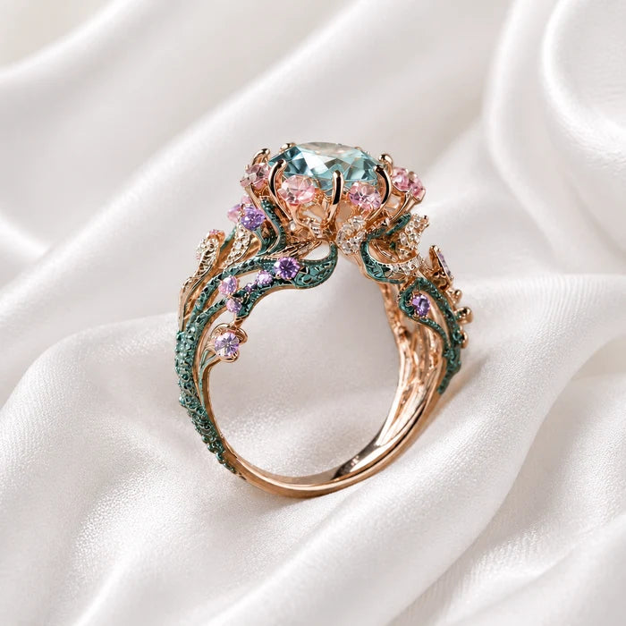 Topaz Flower Ring