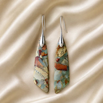 Natural Stone Drop Earrings