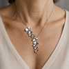 Silver Petal Necklace Set 1