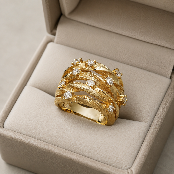 Star Nest Zirconia Ring
