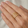 Vintage Hollow Flower Ring 1