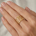 Vintage Hollow Flower Ring