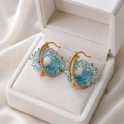 Sky Blue Resin Earrings