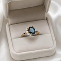 Gold-Plated Blue Zirconia Ring