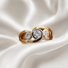 Vintage Zirconia Gold Ring 2