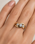 Vintage Zirconia Gold Ring