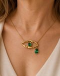 Emerald Evil Eye Necklace