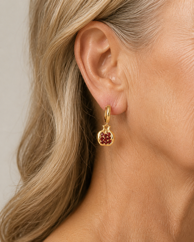 Pomegranate Drop Earrings