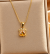 Crystal Paw Pendant Necklace 1