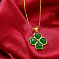Four Leaf Clover Agate Necklace