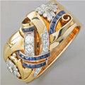 Vintage Hollow Floral Zirconia Ring