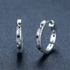 Black Zircon Huggie Earrings 1