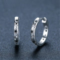 Black Zircon Huggie Earrings
