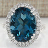 Peacock Blue Zircon Ring 2