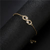 Zircon Heart Infinity Bracelet 2