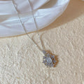 Zircon Blossom Pendant Necklace