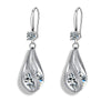 Spinning Crystal Teardrop Earrings 2