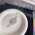 Crystal Flower and Teardrop Necklace