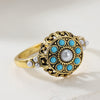 Turquoise Pearl Statement Ring 1