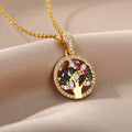 Colorful Tree of Life Necklace
