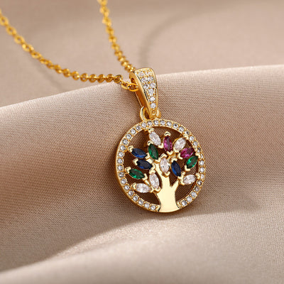 Colorful Tree of Life Necklace