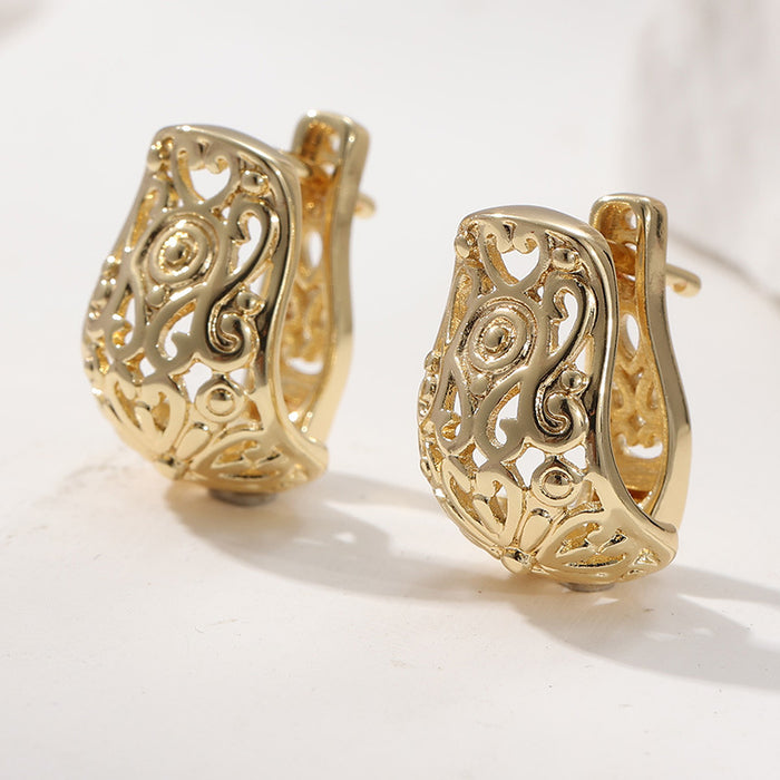Vintage Swirl Hoop Earrings