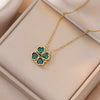 Vintage Clover Pendant Necklace 1