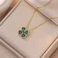 Vintage Clover Pendant Necklace