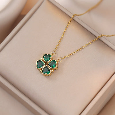 Vintage Clover Pendant Necklace