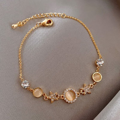 Opal Star Charm Bracelet