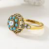 Turquoise Pearl Statement Ring 2