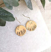 Engraved Gold Disc Earrings 2