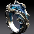 Sky Blue Resin Crystal Ring