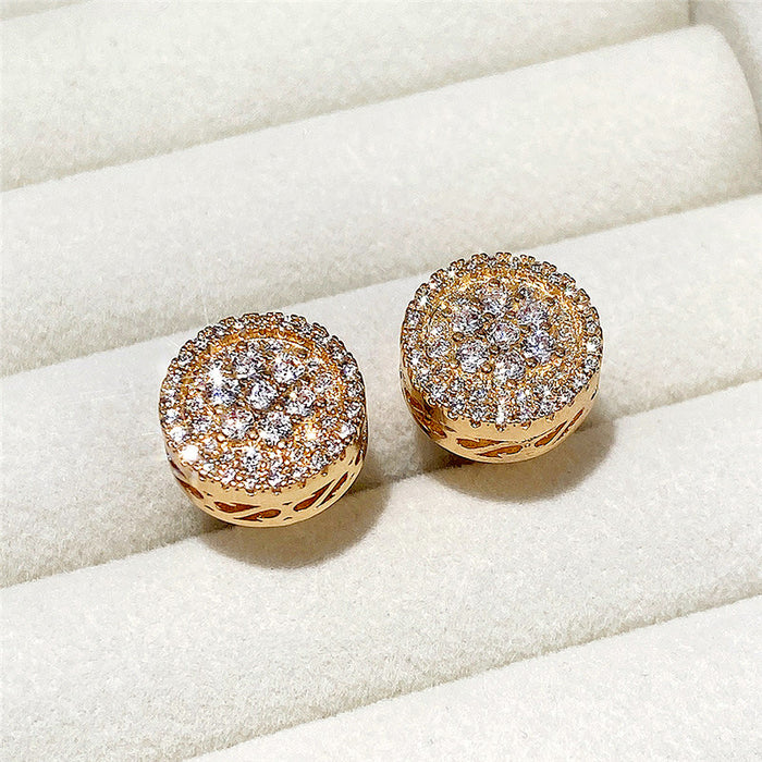 Zircon Flower Cluster Earrings