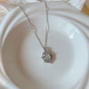 Zircon Blossom Pendant Necklace 2