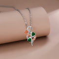 Rose and Infinity Pendant Necklace