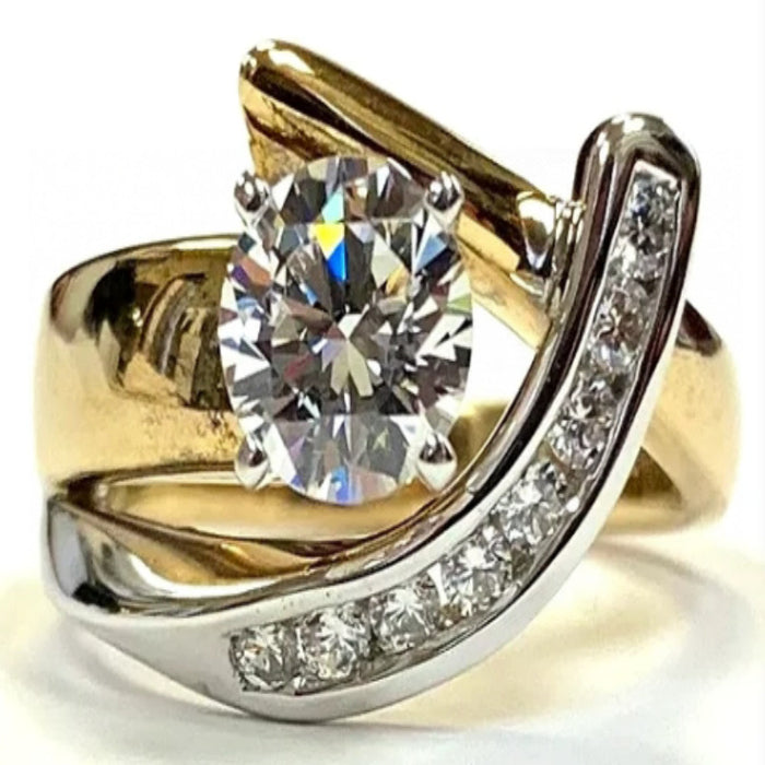 Gold-Plated Zirconia Ring