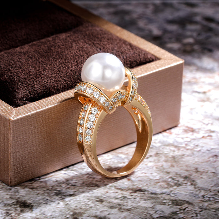 Zircon Pearl Ring