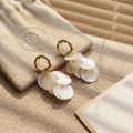 Pearl Shell Petal Earrings