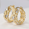 Two-Tone Heart Hoop Earrings 2