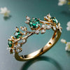 Geometric Gold Zirconia Ring 1