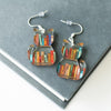 Colorful Cat Bookshelf Earrings 2