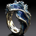 Sculpted Resin Crystal Ring