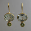 Green Crystal Drop Earrings 1