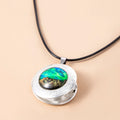 Aurora Glass Dome Pendant Necklace