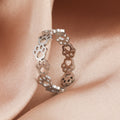 Paw Print Chain Adjustable Ring